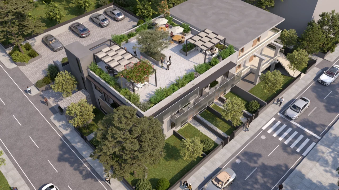 Greece Golden Visa Apartment Render Aerial 2