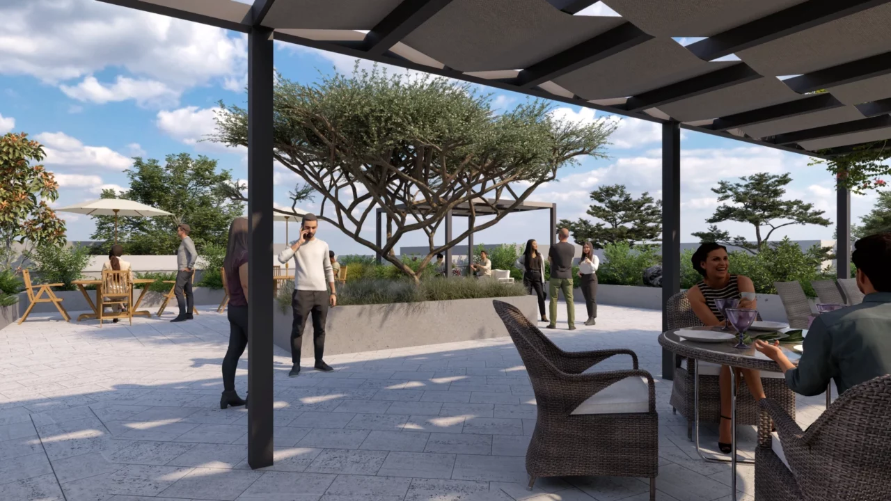 Greece Golden Visa Apartment Render Outside Space