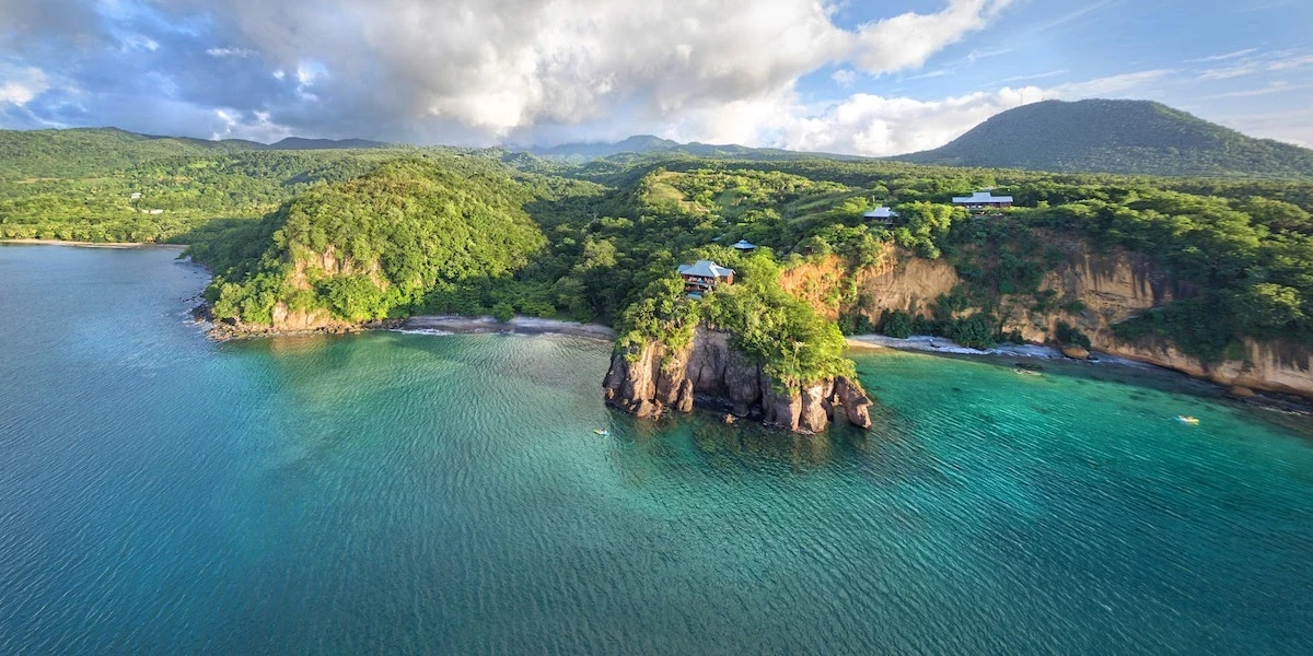 Secret Bay Dominica Aerial View